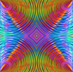 Competition entry: Kaleidoscope of plastic plate with neon backlighting